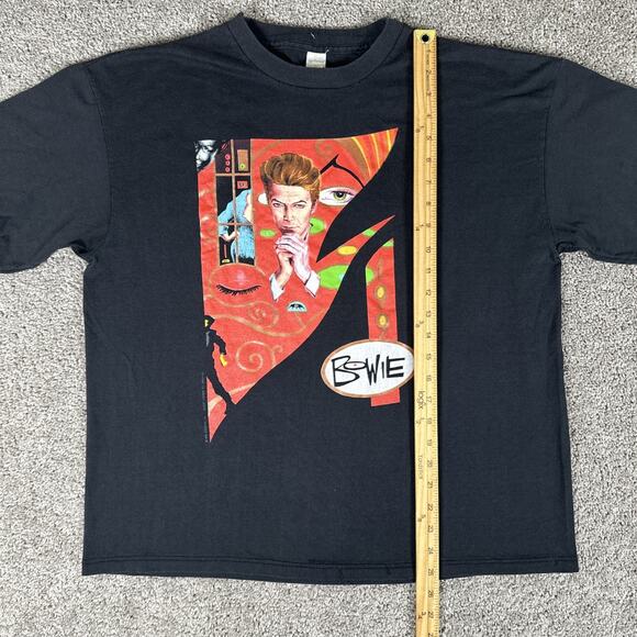 Vtg David Bowie Shirt Men XL (Fits M) Black Ziggy Stardust Sound Vision Tour 90’ - Picture 8 of 11